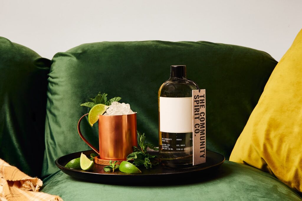 image of moscow mule with bottle
