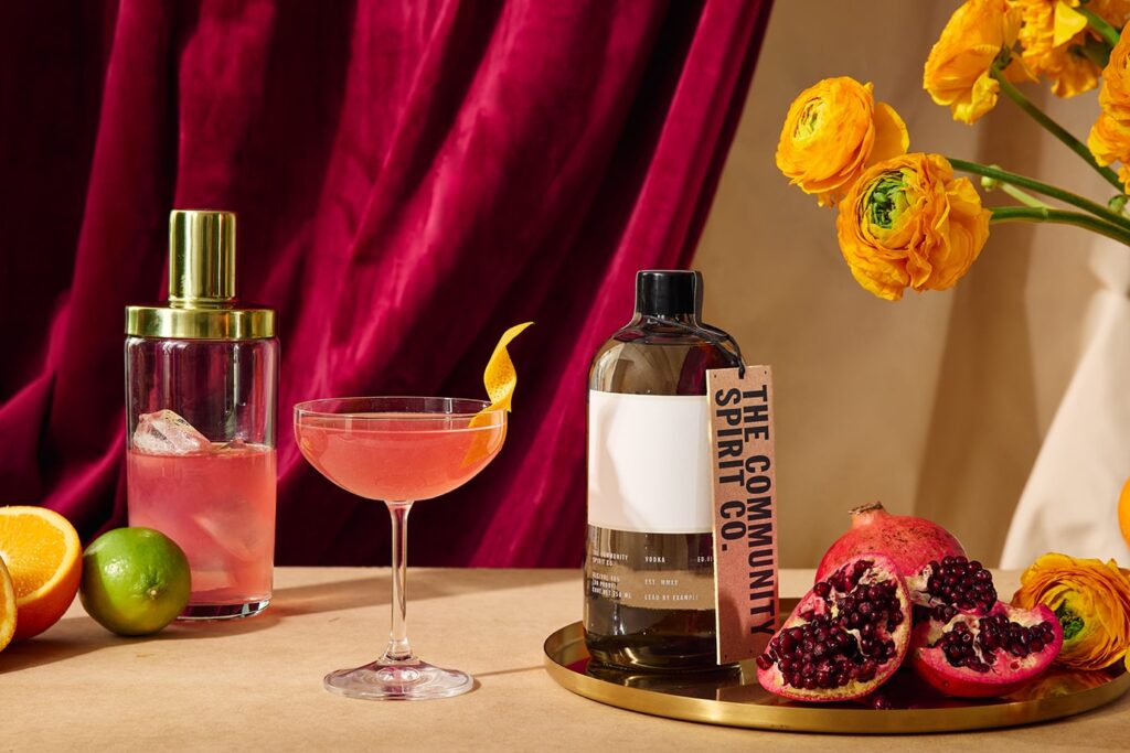 cosmopolitan with bottle